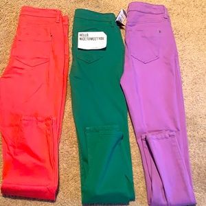 Celebrity Pink Mid Rise Ankle Skinny jeans - Lily Pad. Sz 1/25